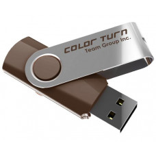 Team Group USB Drive 32GB, Colour Turn, USB2.0, Brown & Silver, Rotating, Capless, 15MB/s Read*, 11g, Lifetime Warranty
