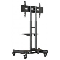 Atdec AD-TVC-45 Mobile TV Cart Black - Supports up to 65 inch & 45kg - Adjustable height
