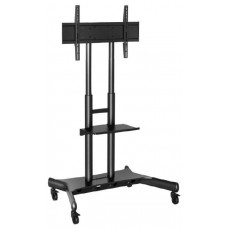 Atdec AD-TVC-75 Mobile Heavy Duty TV Cart for Screen size 50 inch - 80 inch & 75kg. VESA to 800x400 - Comes with Shelf
