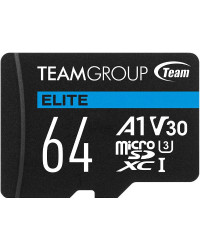 TEAM ELITE uSDXC 64GB UHS-I U3 V30 A1 R/W up to 100/50MB/s Micro SD Card