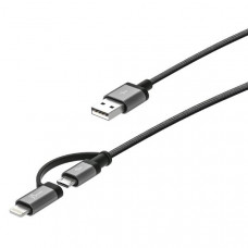 J5ceate JML11B 2-in-1 USB Charging Sync cable 100cm - USB to Apple Lighting / USB Micro-B - MFi Certified
